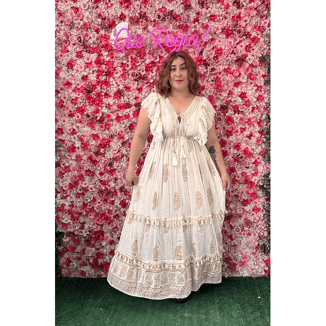 Vestido Indu vuelitos lurex 