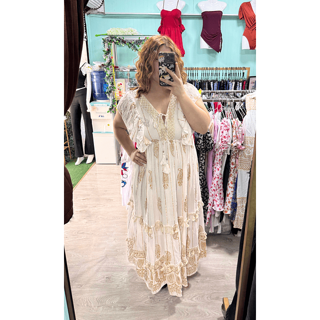 Vestido Indu vuelitos lurex 