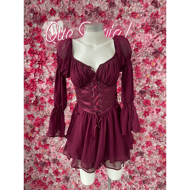 Enterito/vestido Princess Manga Larga 