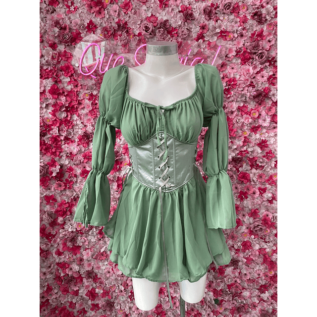 Enterito/vestido Princess Manga Larga 