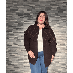 Abrigo rombos y vuelitos 