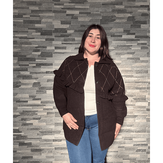 Abrigo rombos y vuelitos 