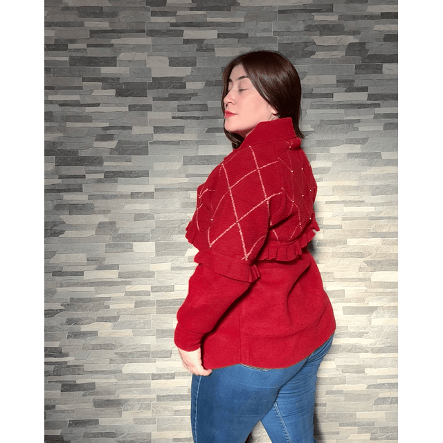 Abrigo rombos y vuelitos 