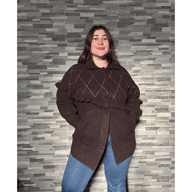 Abrigo rombos y vuelitos 