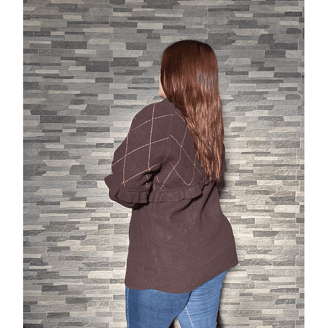 Abrigo rombos y vuelitos 