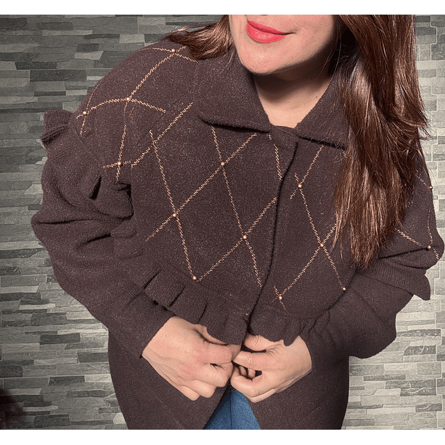 Abrigo rombos y vuelitos 