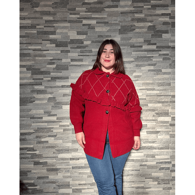 Abrigo rombos y vuelitos 