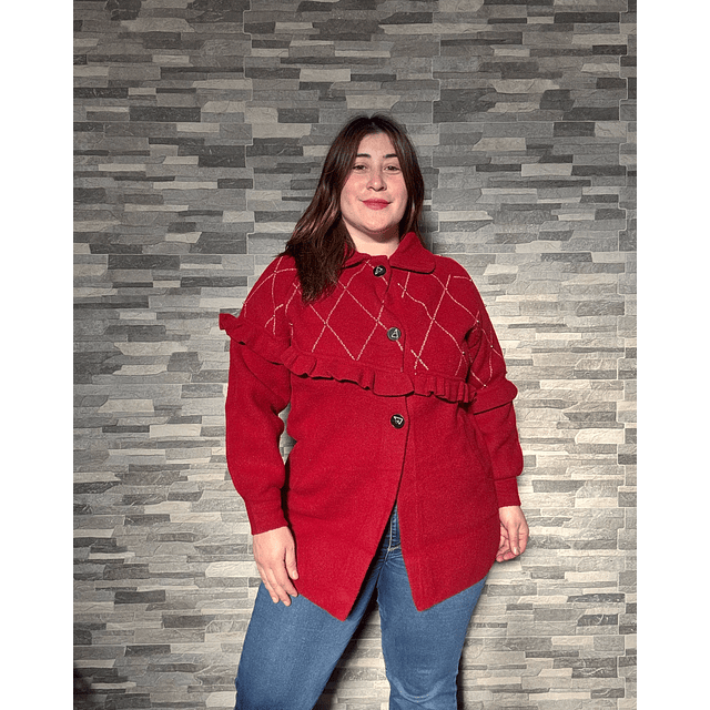 Abrigo rombos y vuelitos 