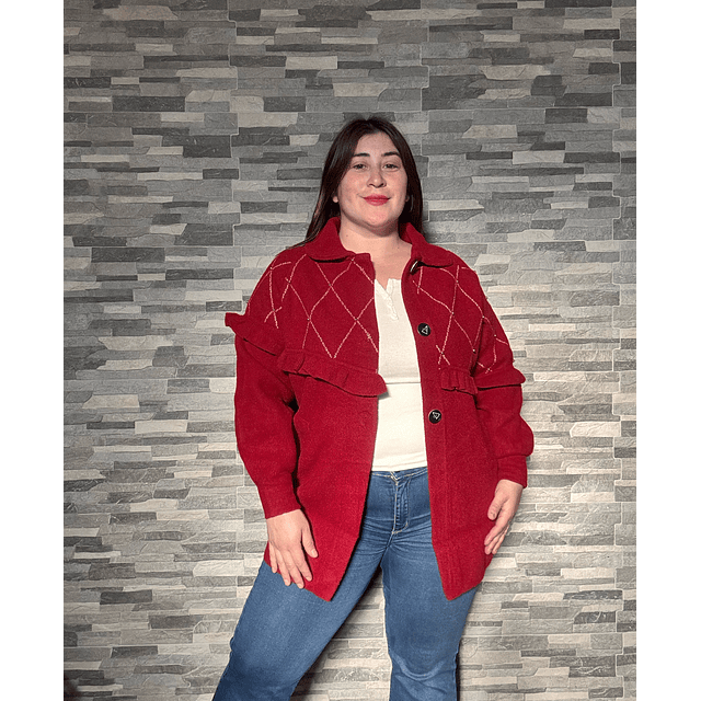 Abrigo rombos y vuelitos 