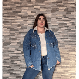 Chaqueta mezclilla y chiporro 