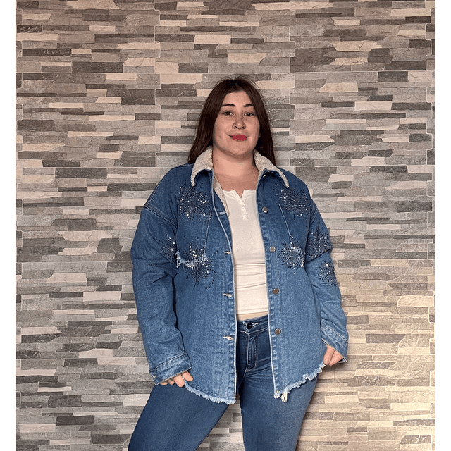 Chaqueta mezclilla y chiporro 