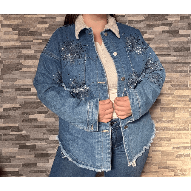 Chaqueta mezclilla y chiporro 