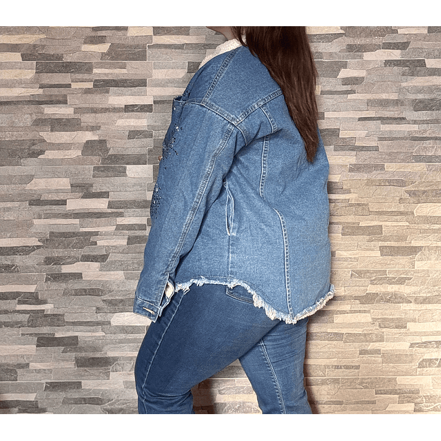 Chaqueta mezclilla y chiporro 