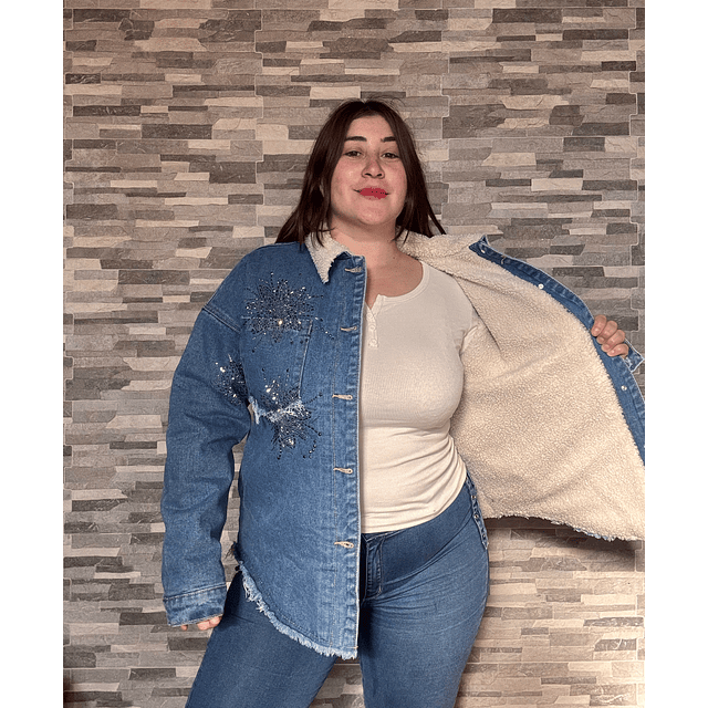 Chaqueta mezclilla y chiporro 