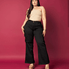 Jeans Cargo semi flare black 