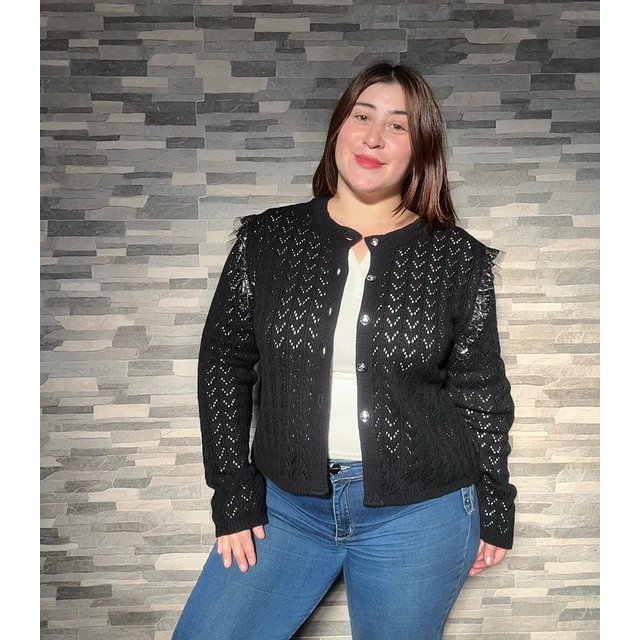 Chaleco tejido encaje 