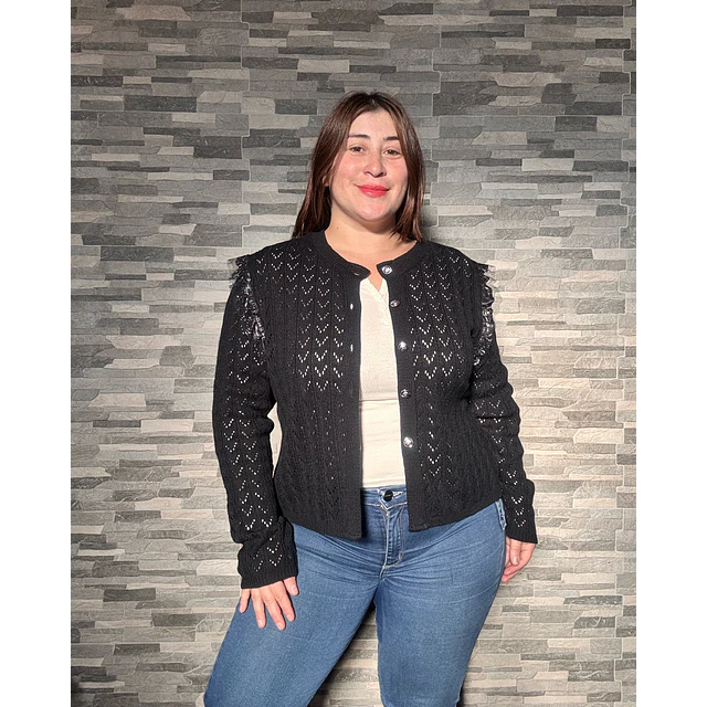 Chaleco tejido encaje 