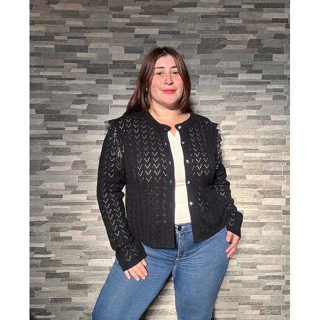 Chaleco tejido encaje 