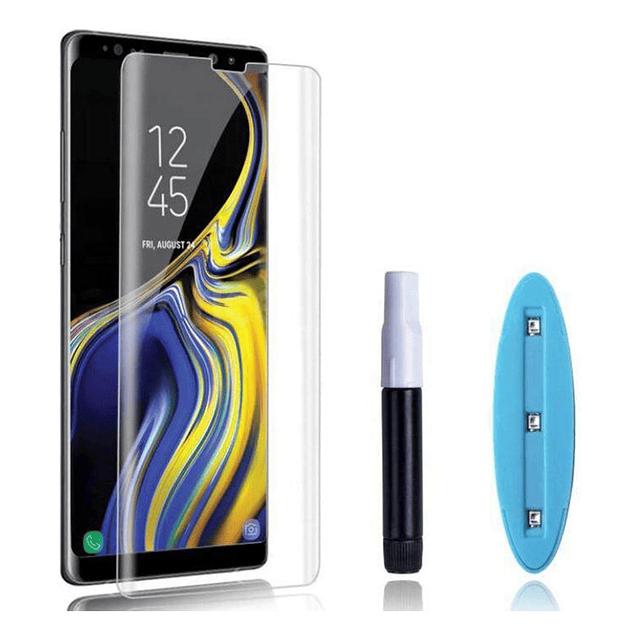 Mica Glass 5d Con Luz Uv 9h Glass Para Galaxy Note 9 8