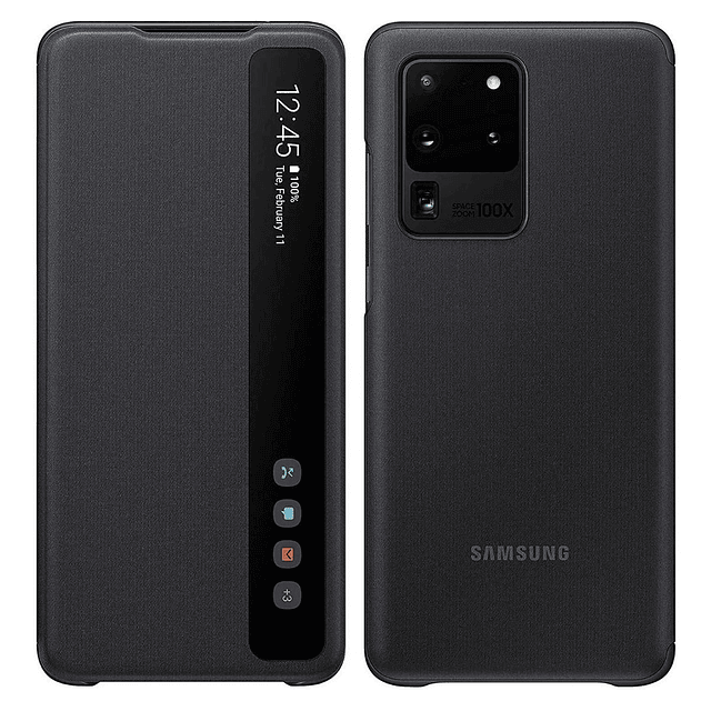 Samsung S-view Flip Cover Case Para Galaxy S20 Ultra Negro