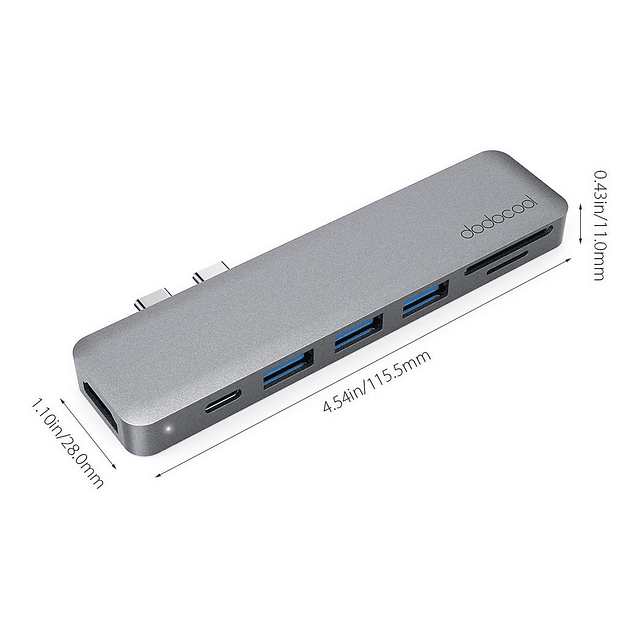 Adaptador Usb C Para Macbook Pro/air M1 M2 2021 2020 2019 2018,  Concentrador