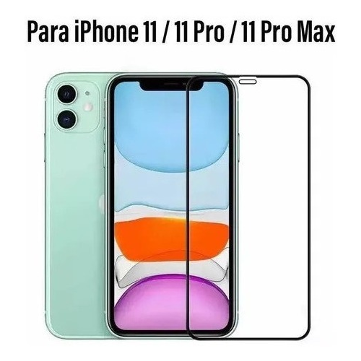 Mica iPhone 11 Pro Max Protector de Pantalla Black 20K Mate Antishock  GENERICO