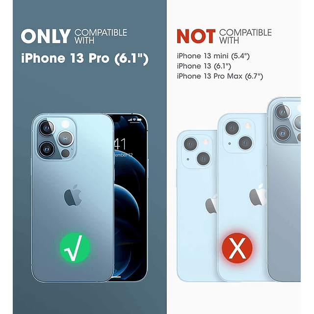 Case Supcase Para iPhone 13 Pro 6.1 Protector 360° C/ Apoyo