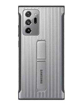 Samsung Protective Standing Cover Case Para Galaxy Note 20 Ultra - Silver / Dark Gray