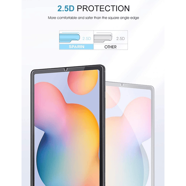 Mica De Vidrio Templado Galaxy Tab S6 Lite P610 P615 (2020) / P613 P619 (2022) / P620 P625 (2024)