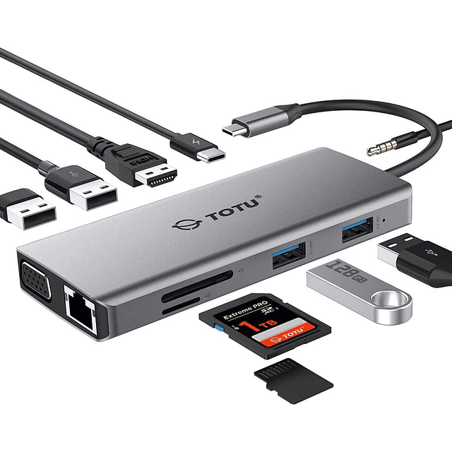 Adaptador/Hub USB C VEMONT para Chromecast Google TV 