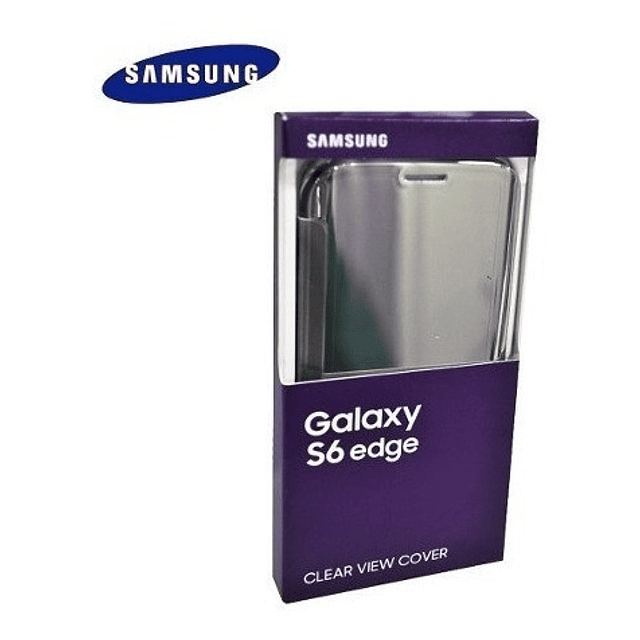 Samsung Clear View Cover  Para Galaxy S6 Edge Plata