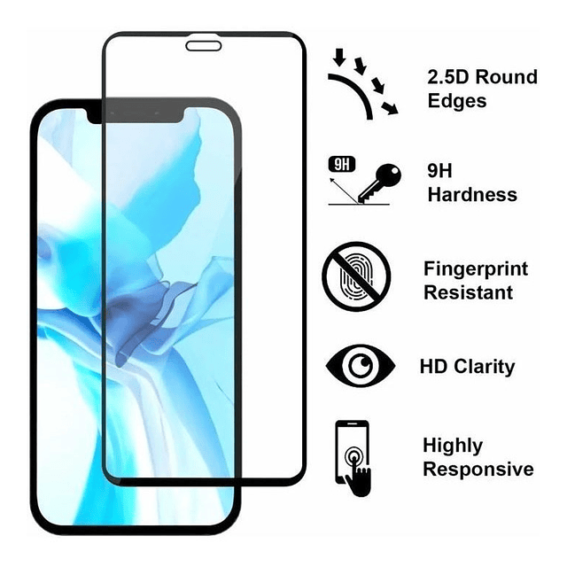 Protector Pantalla Cristal Templado iPhone 12 mini (FULL 3D Negro)