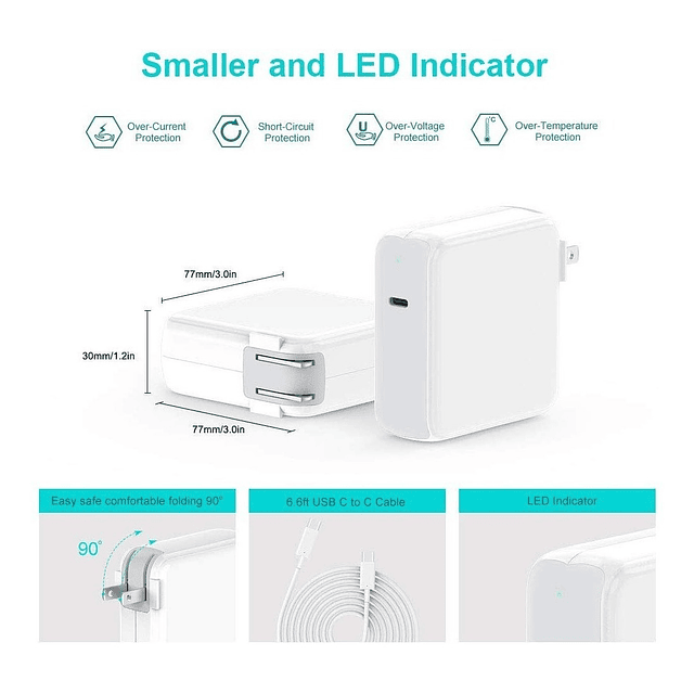 Cargador Para Macbook Air A2179 Usb-c 61w - Cargadores para computador  portatil