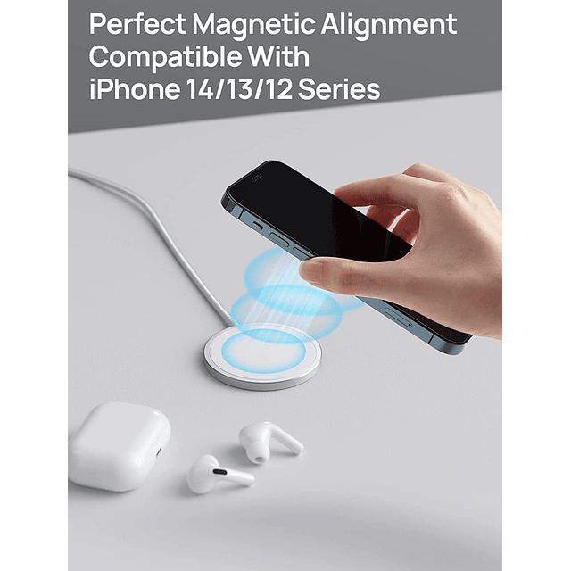 Cargador Magnético Letscom Magsafe 15W Para iPhone 14/ Pro/ Max/ Plus