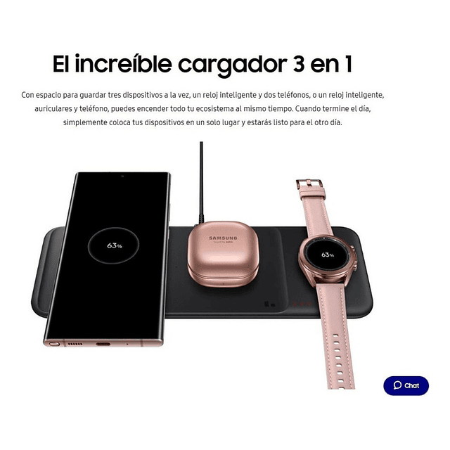 Cargador Inalámbrico Trio Samsung Para Galaxy S23 FE (2023)