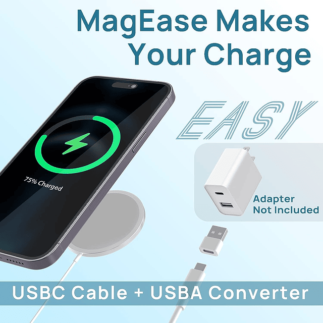 JSAUX, Cargador magnético inalámbrico de 15 W Compatible con Cargador  MagSafe para iPhone 14 Plus/iPhone 14 Pro MAX/iPhone 13 Pro Max/13 Mini/13  Pro/13/12 Mini/12 Pro MAX/Airpods Pro, Plateado : : Electrónica