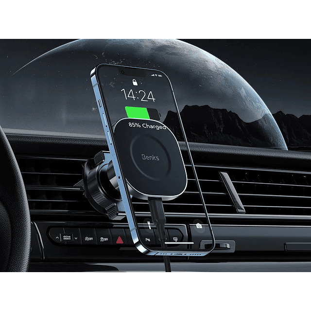 Cargador De Auto Benks Magsafe 15watts Para Galaxy S24 Ultra