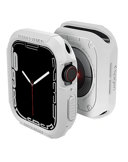 Case Spigen Rugged Armor Compatible Con Apple Watch 45mm Serie 7 8 9 Blanco