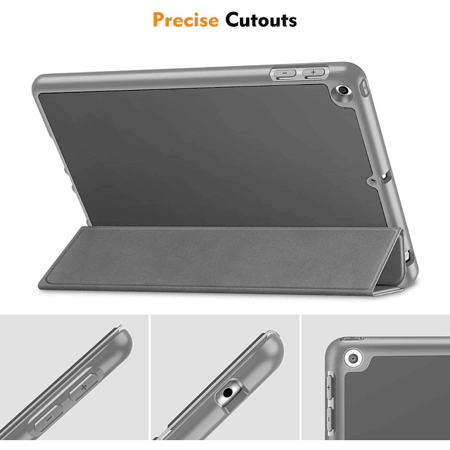 Funda Case Fintie Para iPad 10.2 7gen C/ Pencil Holder Gray