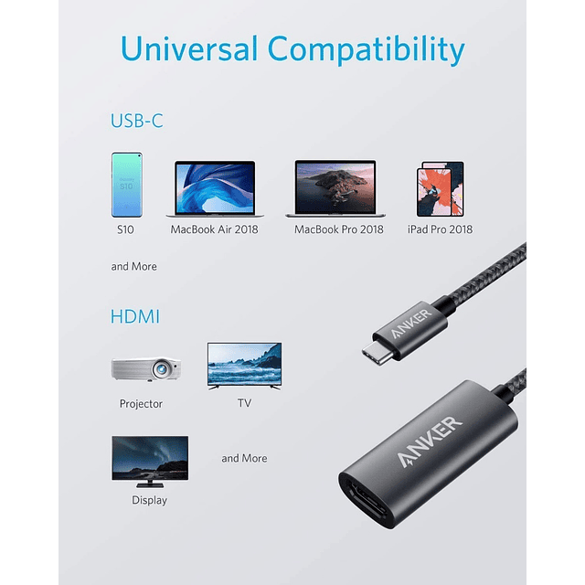 Adaptador Anker Hdmi Usb C Para iPad Pro 11 M2 2022 4gen