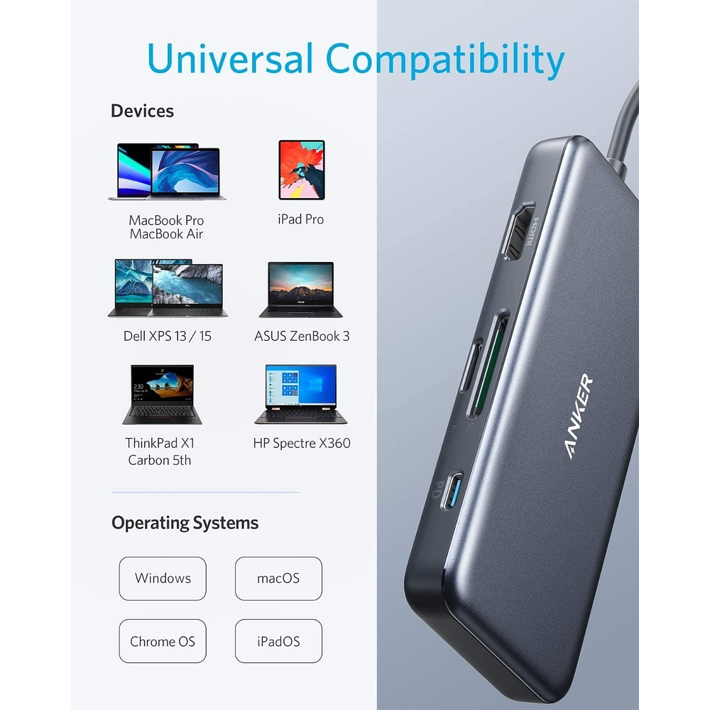 Anker Hub Usb C 7en1 Hdmi Sd Para Galaxy Note 20 Ultra 5