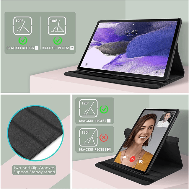 Case Flip Cover Para Galaxy Tab S8 Plus X800 X806 Protector