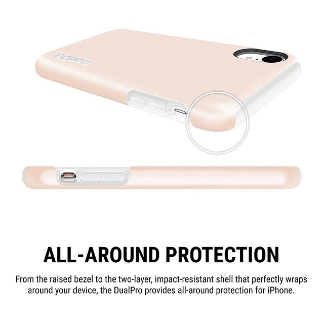 Case Incipio Dualpro Para iPhone XR 6.1 Rose Blush