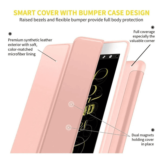 Funda Smart Case Para iPad Pro 10.5 A1701 A1709 2017 Rosa