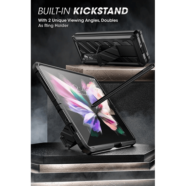 Case 360° Supcase Para Galaxy Z Fold 3 Fold3 2021 Con Gancho