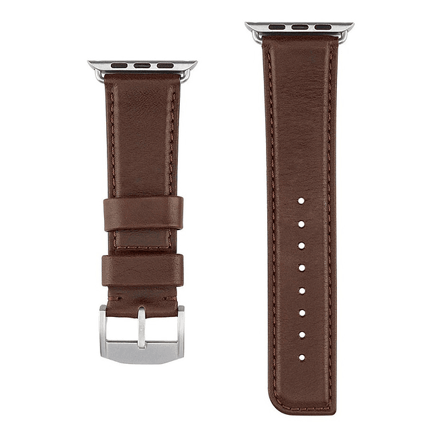 Correa Cuero Case Mate Compatible Con Apple Watch Serie 4 5 6 Se 1/2 44mm Café