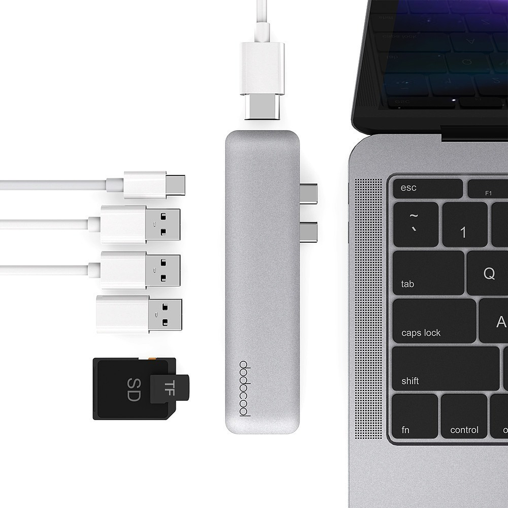 Adaptador Hub 7en2 Usb C Thunderbolt Hdmi 4k Para Macbook 8