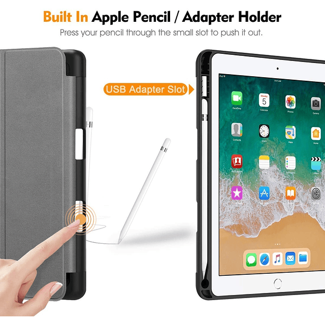 Fintie Smart Case Para iPad Air 1 A1474 A1475 Con Pen Holder