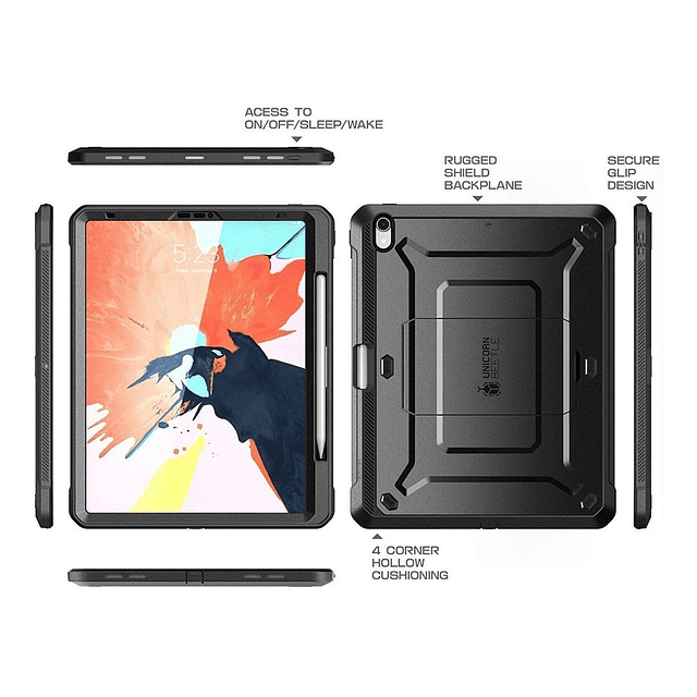 Case 360° Supcase Para iPad Pro 12.9 2018 C/ Portalápiz