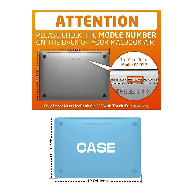 Case Protector Mil-std Supcase Para Macbook Air 2018 A1932